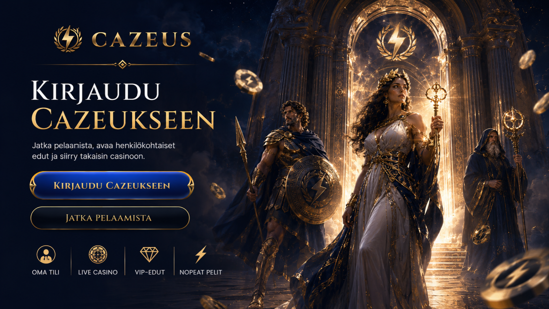 Cazeus login – kirjaudu tilille ja jatka pelaamista